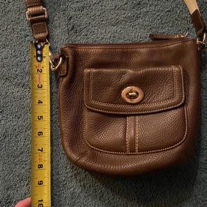 Coach brown leather crossbody purse